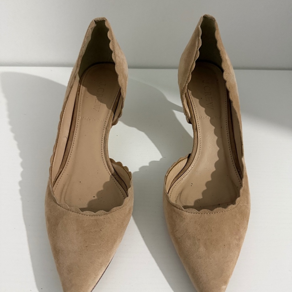 J Crew Woman’s D’Orsay suede heels